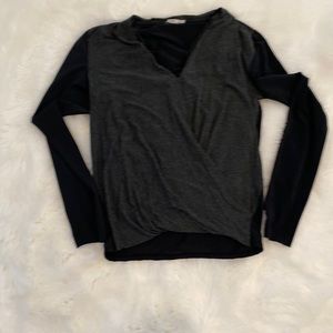 Zara two tone faux wrap long sleeve
